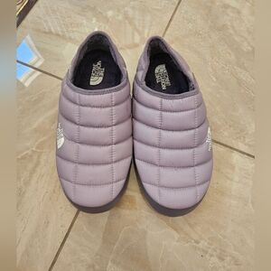The North Face Purple Puffer Slippers Size 9